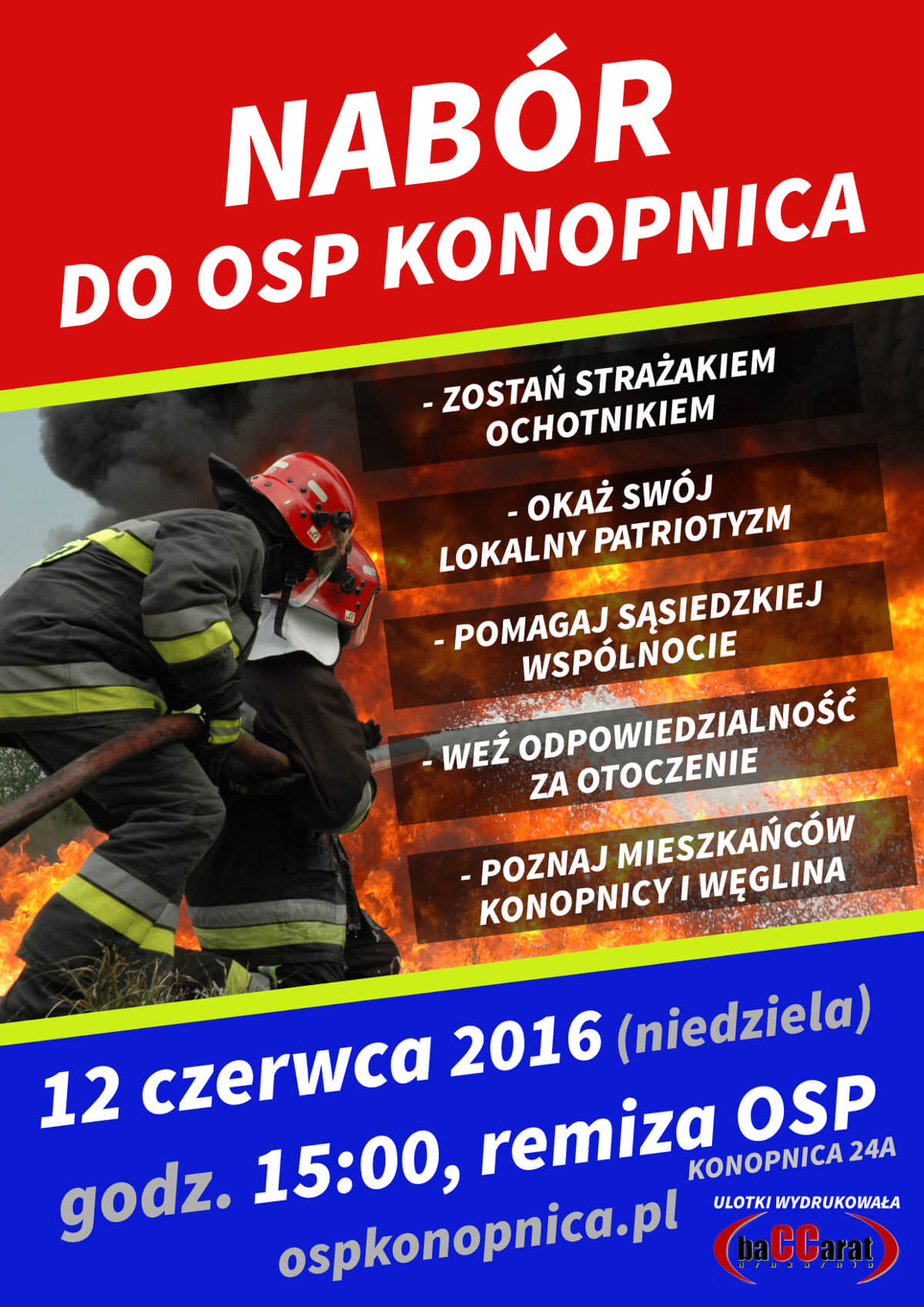napór osp konopnica plakat