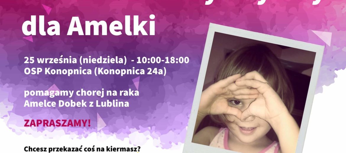 amelia dobek plakat kiermasz charytatywny osp konopnica